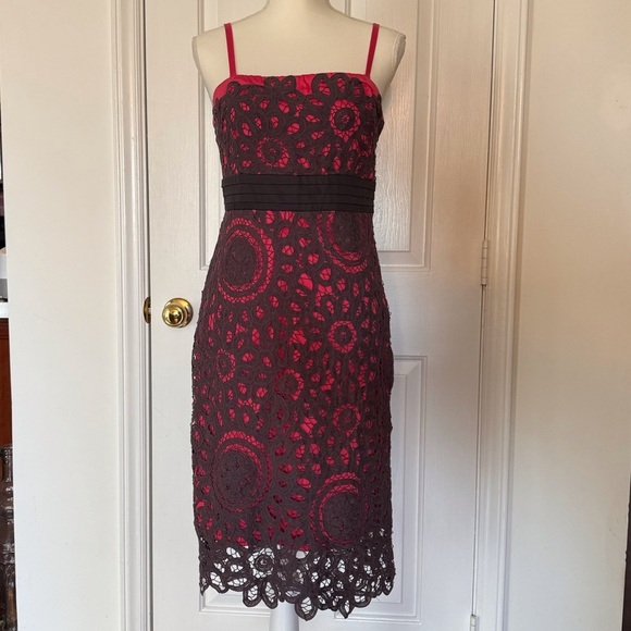 “FLOREAT” Anthropologie Battenburg Crochet Overlay Dress - Picture 2 of 12